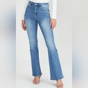 Flare Jeans in Classic Blue High Waist Small